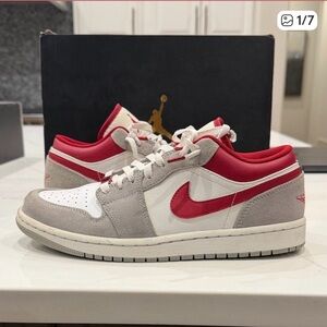 Nike Men's Red and Gray Sneakers